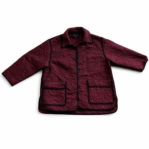Lafayette 148 New York Quilted Jacket Women’s XL Burgundy Lightweight